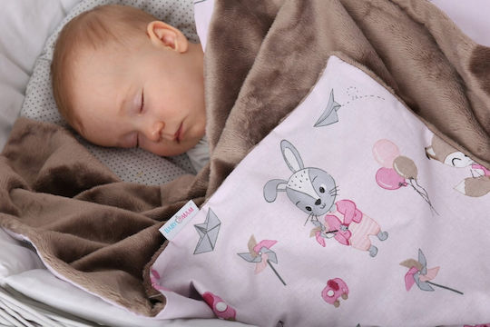 BabyMam Pătură Pepinieră Swaddling 100% Bumbac Roz 75x50cm