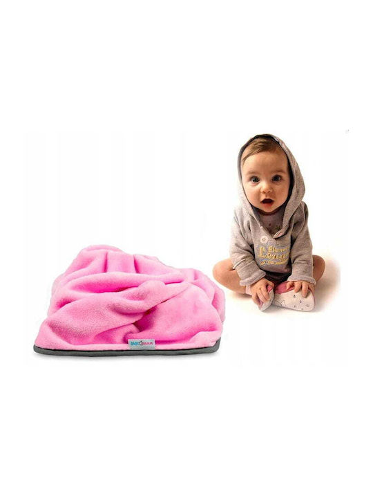 BabyMam Pătură Pepinieră Swaddling Catifea Roz cu Animăluț 75x100cm