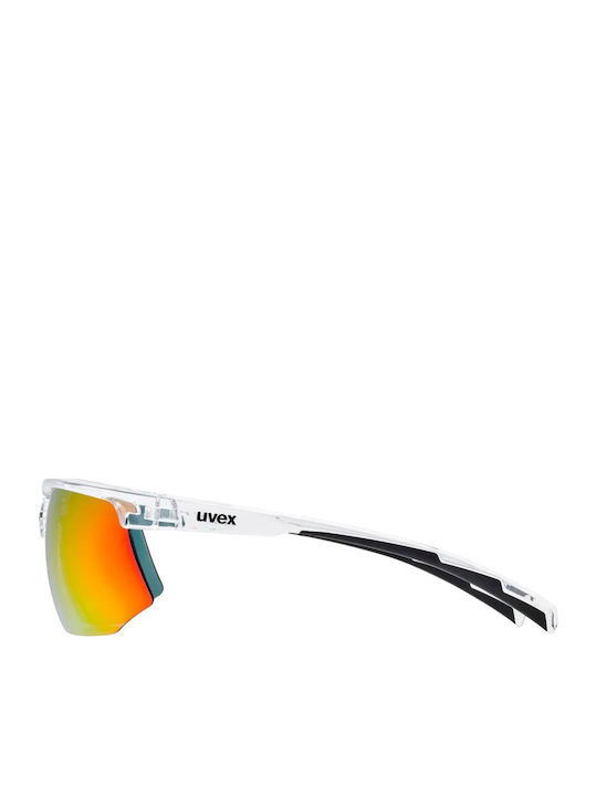 Uvex Men's Sunglasses with Transparent Frame and Transparent Mirror Lens 5340109116
