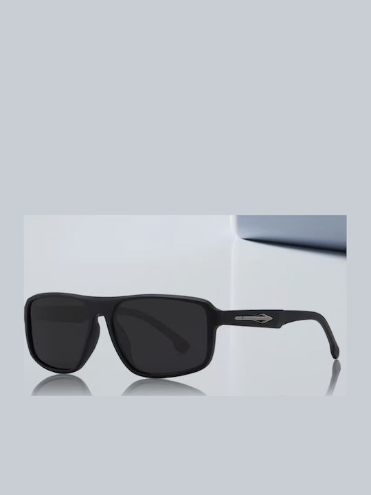 King Unisex Sunglasses with Black Frame and Brown Polarized Lens SUNKI345-SN020