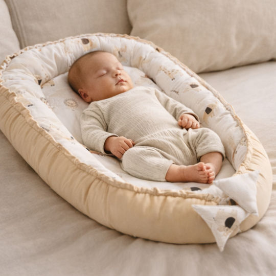 Kidizi Baby Nest Kissen Beige 50x90cm
