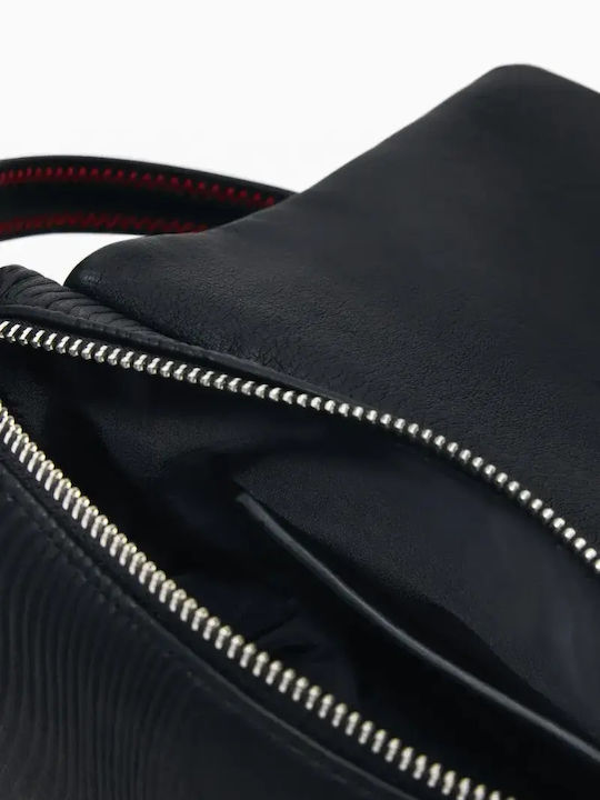 Damentasche mit Klappe in Schwarz
