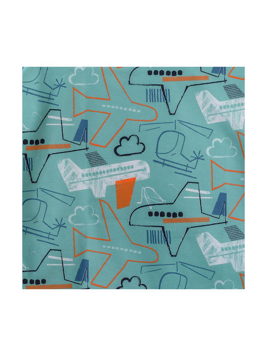 Melinen Σετ Μονά με Λάστιχο Planeur Kids Line 100x200cm