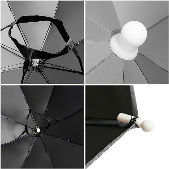Umbrelă De Cap Alista Home Diametru 69 Cm Bandă Elastică Pentru Cap Protecție Împotriva Ploii Și Uv Matcha Verde