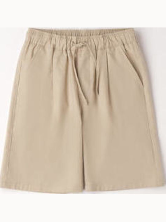 Kids Fabric Beige Shorts/Bermuda