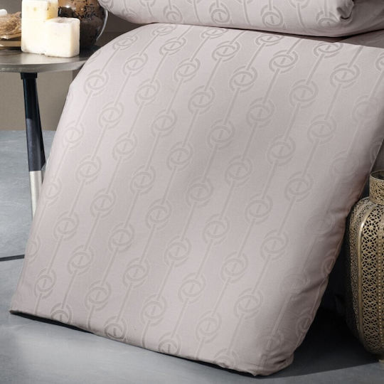 First Choice Set Huse Pentru Pilote Duble Cu 4 Fețe De Pernă Și 1 Cearceaf 200x220cm Norel Latte (Cappuccino)