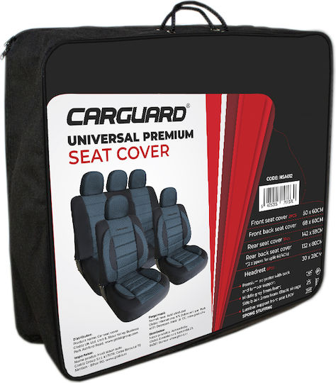 CarGuard Σετ Πλατοκαθίσματα Αυτοκινήτου Πολυεστερικά Μπλε / Γκρι