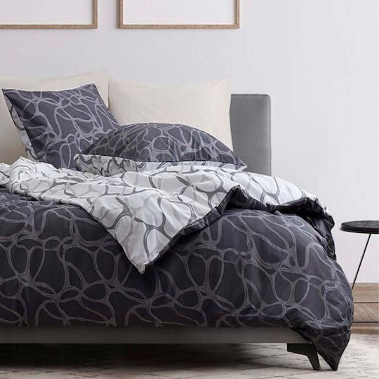 Majoli Bahar Set Huse Pentru Pilote Dublu 200x220cm Gri