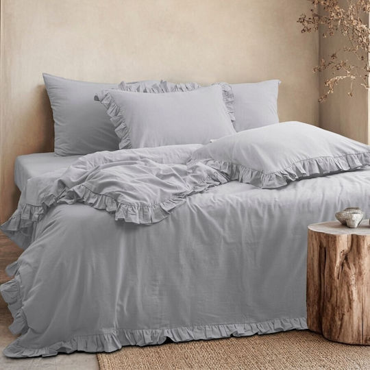 Majoli Bahar Set Huse Pentru Pilote Dublu 200x220cm Gri