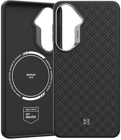 Benks Magnetische Armor Pro Armor Grid Kevlar Hülle Metallrahmen 600d H048 Samsung Galaxy S26 Schwarz