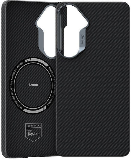 Benks Magnetic Armor Air Kevlar Case Metal Frame 600d J049 Samsung Galaxy S26 Plus Black