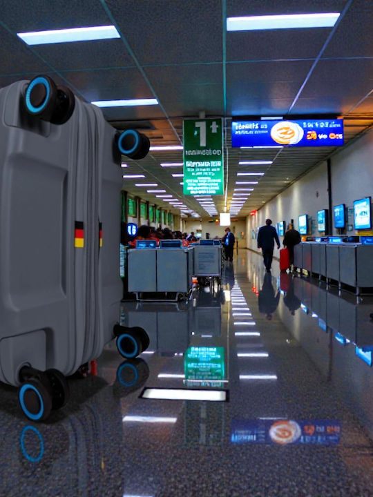 Bg Berlin Μεσαία Βαλίτσα Ταξιδίου Σκληρή Grey με 4 Ρόδες Ύψους 66εκ.