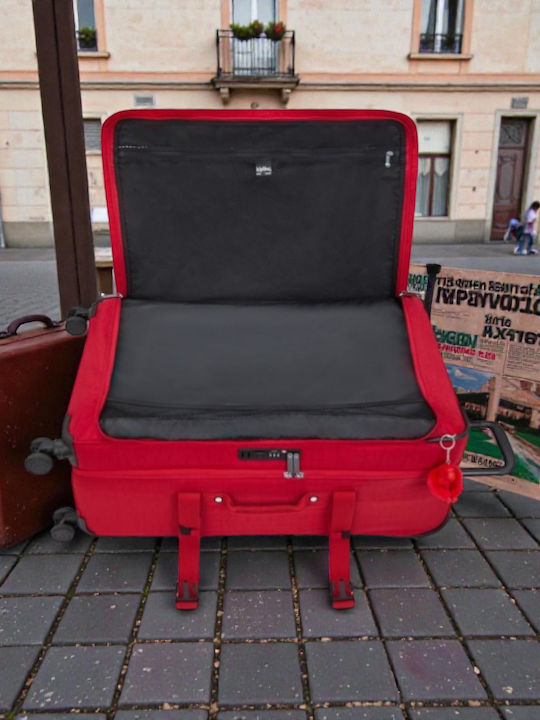 Kipling Spontaneous L Μεγάλη Βαλίτσα Ταξιδίου Ruby Red με 4 Ρόδες Ύψους 78εκ.