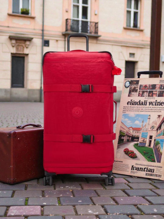 Kipling Spontaneous L Μεγάλη Βαλίτσα Ταξιδίου Ruby Red με 4 Ρόδες Ύψους 78εκ.