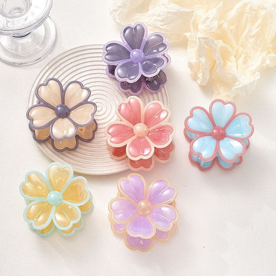 Hair Claw Clip with Flower