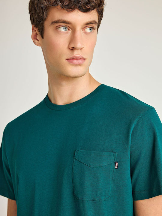 T-shirt Πετρόλ