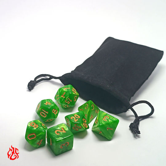 Комплект Зарове Светлозелени Акрилни За Ролеви Игри Dungeons & Dragons Pathfinder Wargames