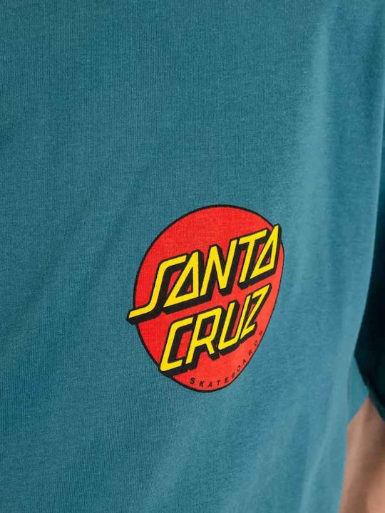 Dot Brust T-Shirt Blau
