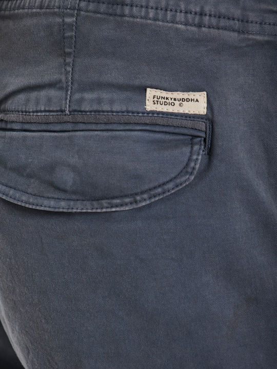 Funky Buddha Cargo Trousers Dusty Blue