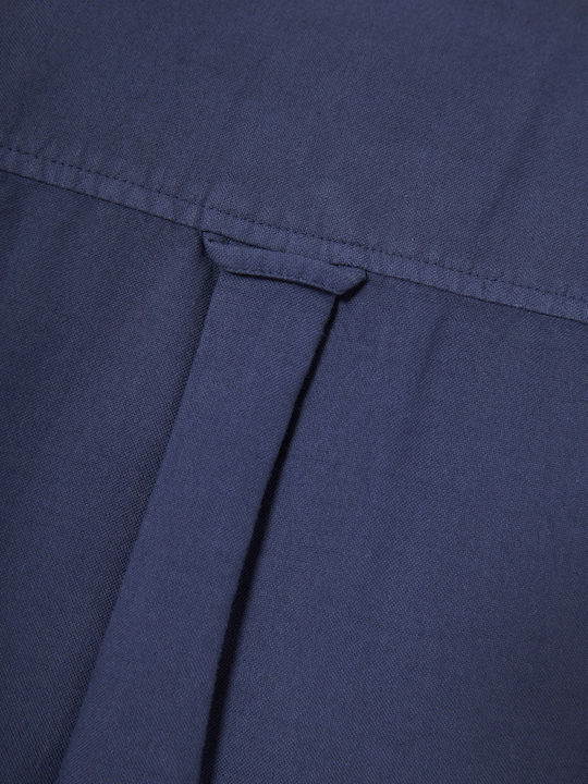 Long Sleeve Cotton Shirt in Regular Fit Blue