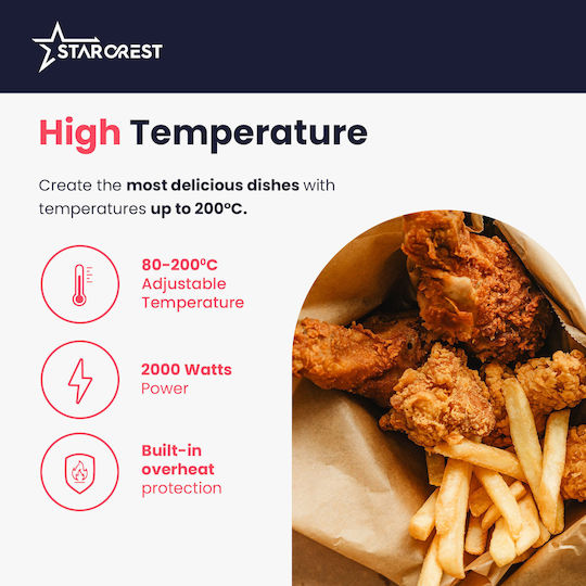 Starcrest Air Fryer 7lt Μαύρο