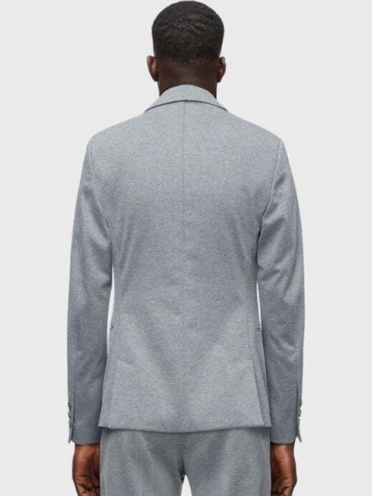 Men’s Suit Jacket with Slim Fit Grey