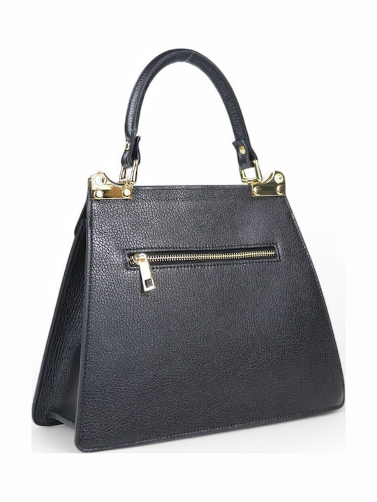 Leather Women's Tote Handbag Black
