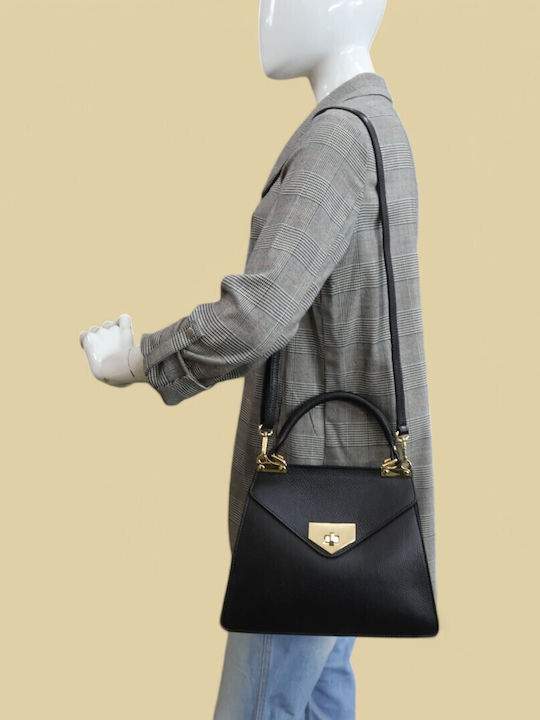 Leather Women's Tote Handbag Black