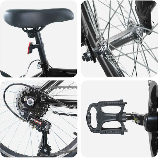 vidaXL 24" Kids' City Bicycle Black