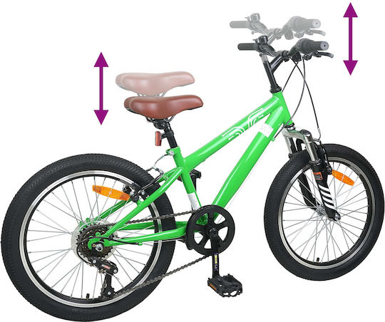 vidaXL 24" Παιδικό Mountain Bike Πράσινο