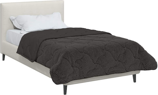 vidaXL Κουβέρτα Fleece Μονή 155x220εκ. Ανθρακί