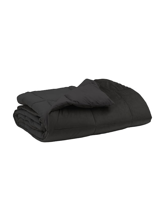 vidaXL Samt Decke Übergröße 220x260cm Anthrazit