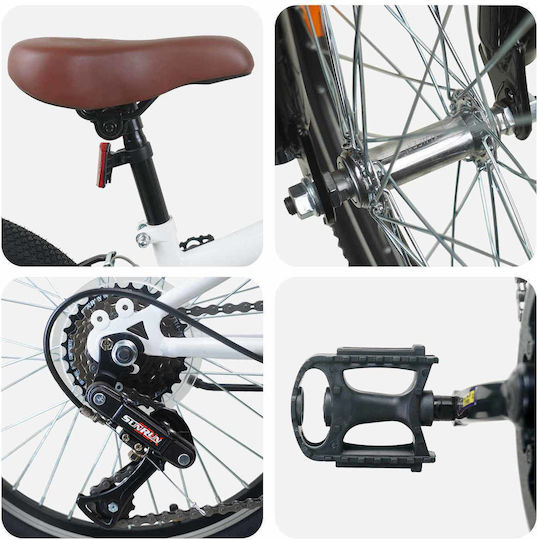 vidaXL 20" Kinderfahrrad Stadt Weiß