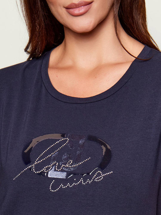 Γυναικείο Crop T-shirt Μπλε
