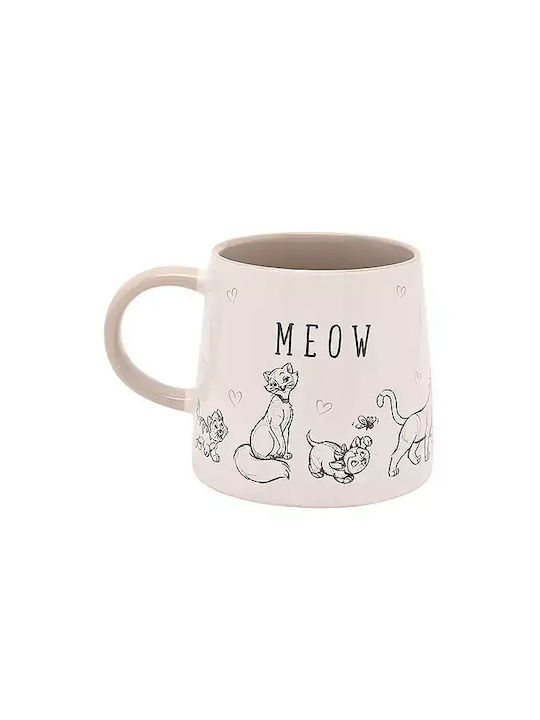 Cats + Dogs Ceramic White Mug