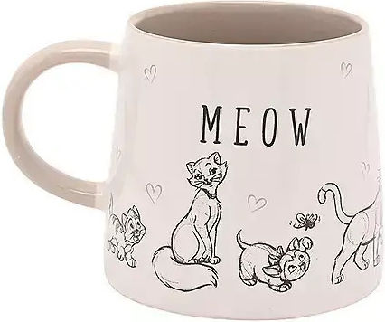Cats + Dogs Ceramic White Mug