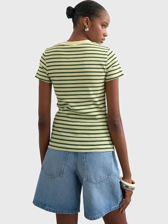 Γυναικείο T-shirt Ριγέ Green
