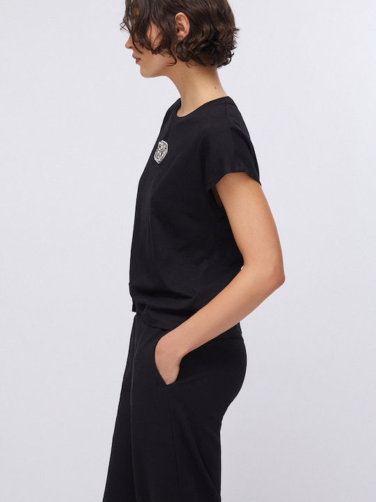 Γυναικείο T-shirt Μαύρο