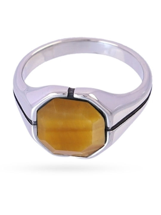 Anartxy Men's Ring with Stones Steel