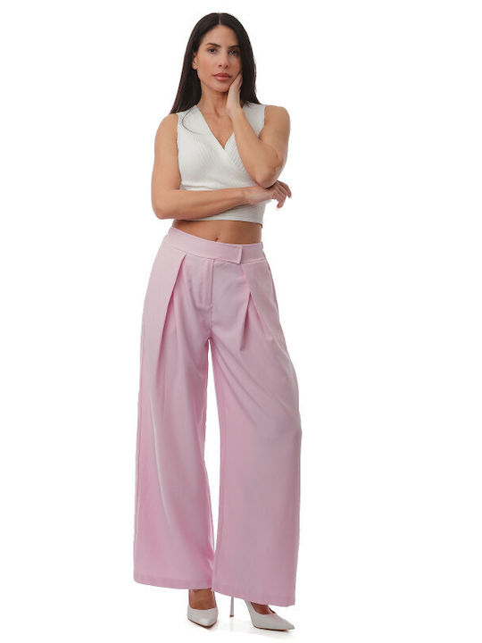 Pink Pleated Trousers