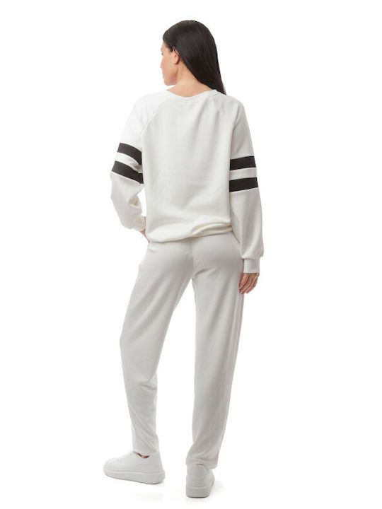 Weißes Set Damenhose Bluse