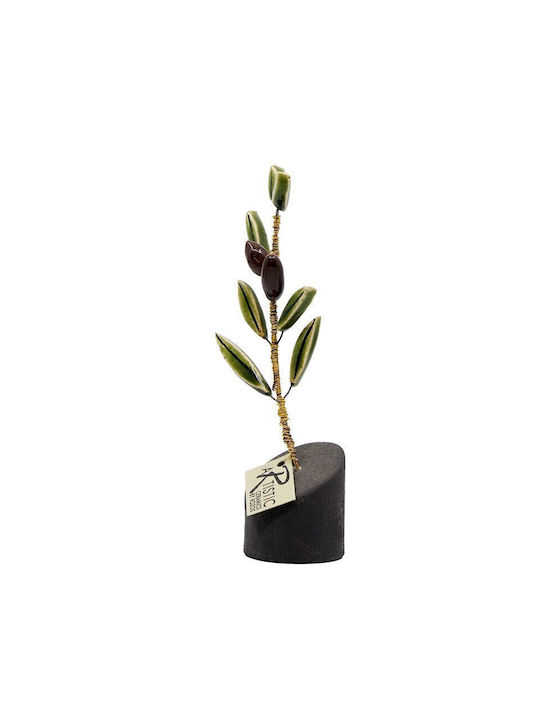 Rozos Ceramics 17-947 Επιτραπέζια Χειροποίητη Κεραμική Διακοσμητική Ελιά 4χ12