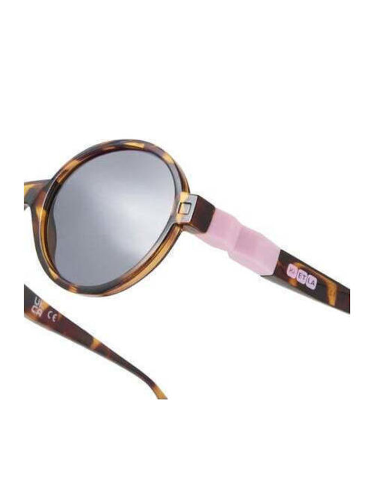 KiETLA Unbreakable Round Kids Sunglasses with Polarized Brown Lens for 4-7 Years