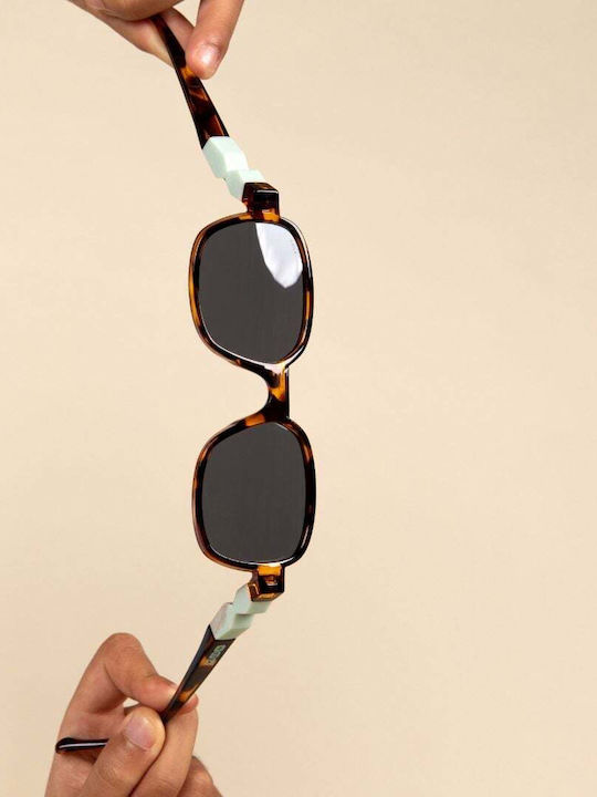 KiETLA Άθραυστα Oversized Παιδικά Γυαλιά Ηλίου με Polarized Φακό Καφέ για 4-7 Ετών