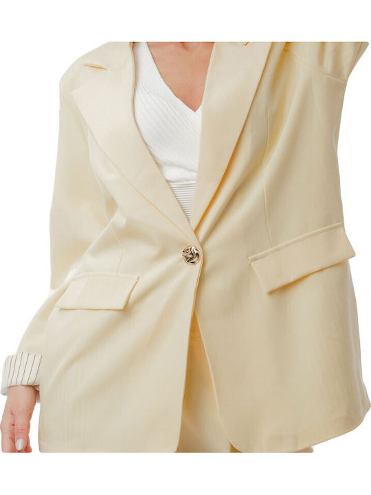 Set Galben Pantaloni Sacou