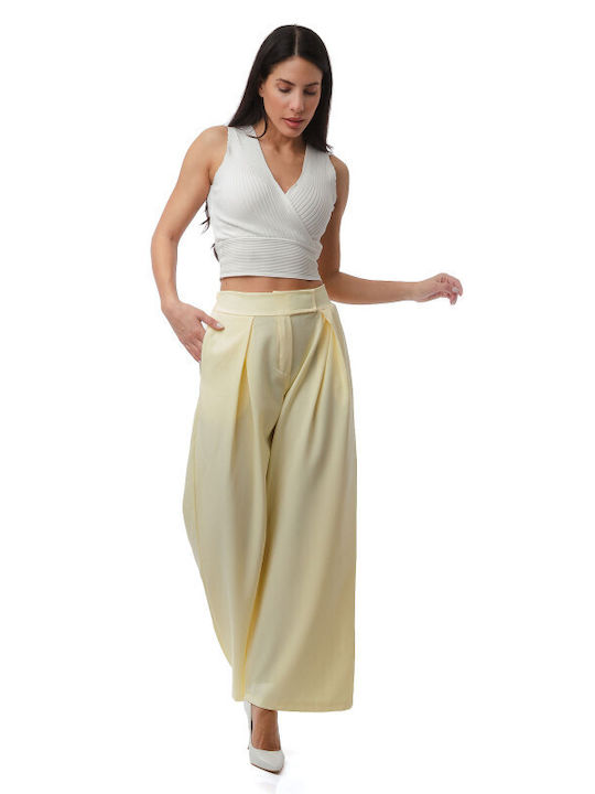 Yellow Pantaloons Pleats