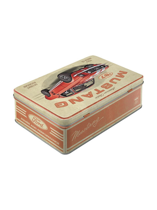 Nostalgic Art Nostalgic Кутия За Обща Употреба С Капак Метална Червена 3x3x7cm