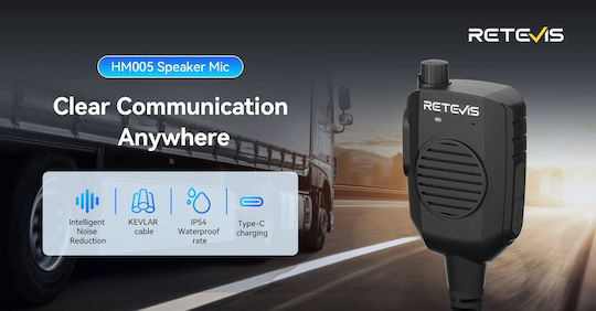 Μικροφωνο Ακουστικο Retevis Retevis Walkie Talkie Speaker Mic 1 Pin 2.5mm Shoulder Speaker Mic Rb648p 9010130181
