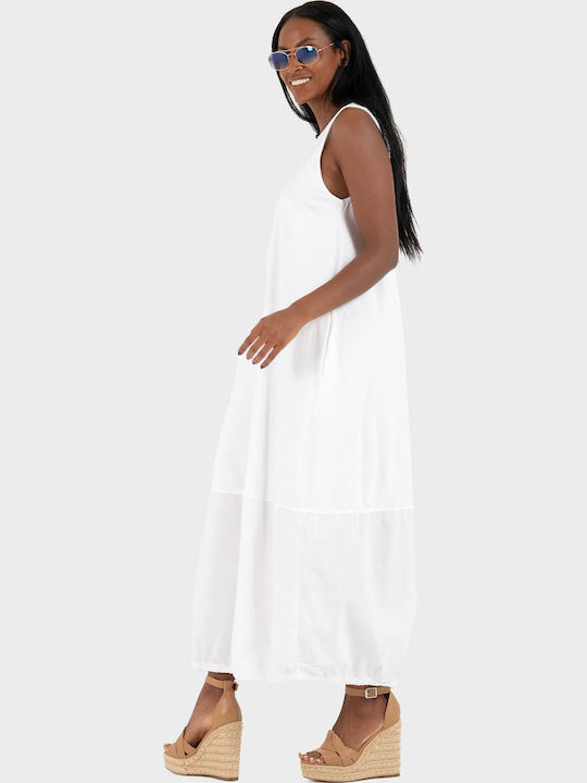 Sommer Maxi Damenkleid Weiß
