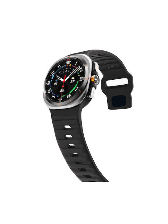 Homies Silikon Tragbare Bänder Schwarz Galaxy Watch Ultra Homies Silikon Tragbare Bänder Schwarz Galaxy Watch Ultra